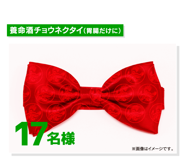 高得点者はランキングにランクイン！毎週日曜日の２４時の時点で１位の方に、養命酒チョウネクタイ（胃腸だけに）をプレゼント！17名様